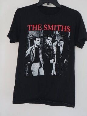 The Smiths Black Graphic Band Tee with Red Logo